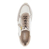 GABOR Latte/puder skind sneaker med guld,