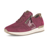 GABOR Aubergine ruskind sneaker med lak,