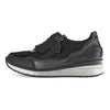 GABOR Sort skind + stretch sneaker vidde K,