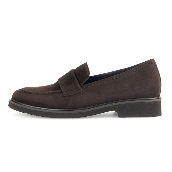 GABOR Brun ruskind loafer,