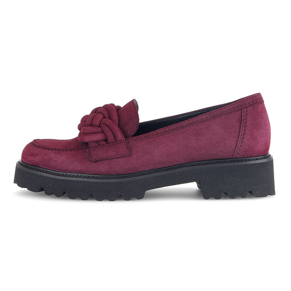 GABOR Aubergine ruskind loafer,