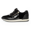 GABOR sort skind/ruskind sneaker med lak,