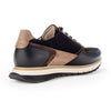 GABOR Sort + brun skind /ruskind sneaker,